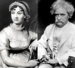 Mark Twain (phải) luôn khó chịu mỗi khi đọc Kiêu hãnh và định kiến của Jane Austen.