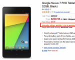 Một số kênh bán lẻ 'cháy hàng' Nexus 7 mới