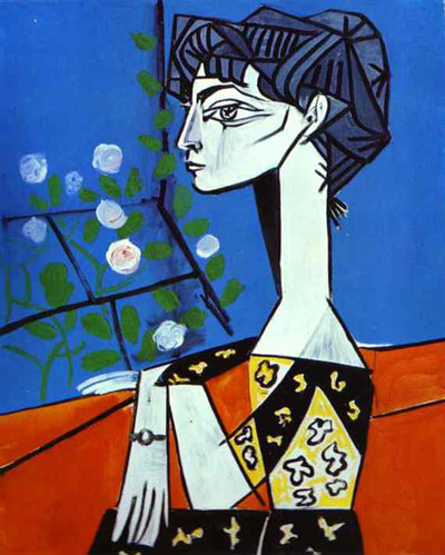 Jacqueline với hoa (1954) - Ảnh: Wikipedia